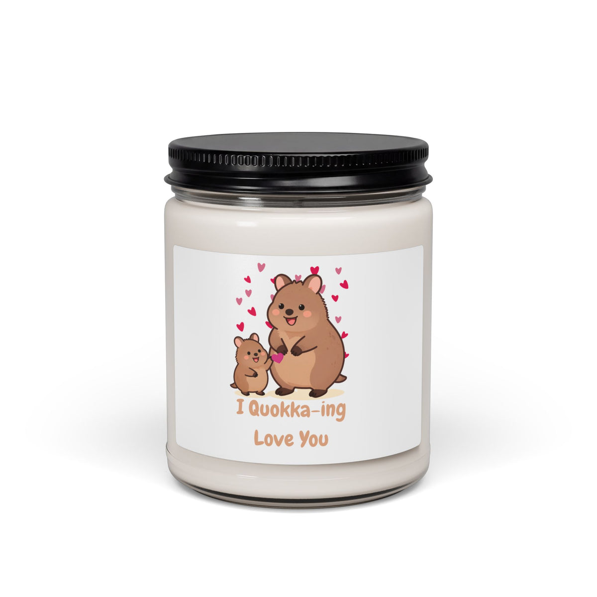 Quokka-ing Love Soy Candle — 9oz Scented Jar (Cute Mom & Baby Design)