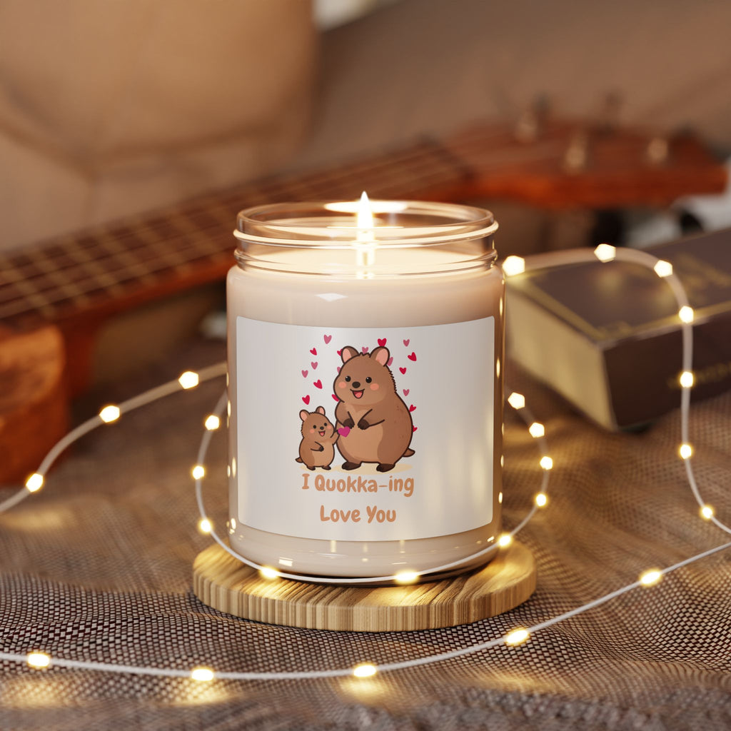 Quokka-ing Love Soy Candle — 9oz Scented Jar (Cute Mom & Baby Design)