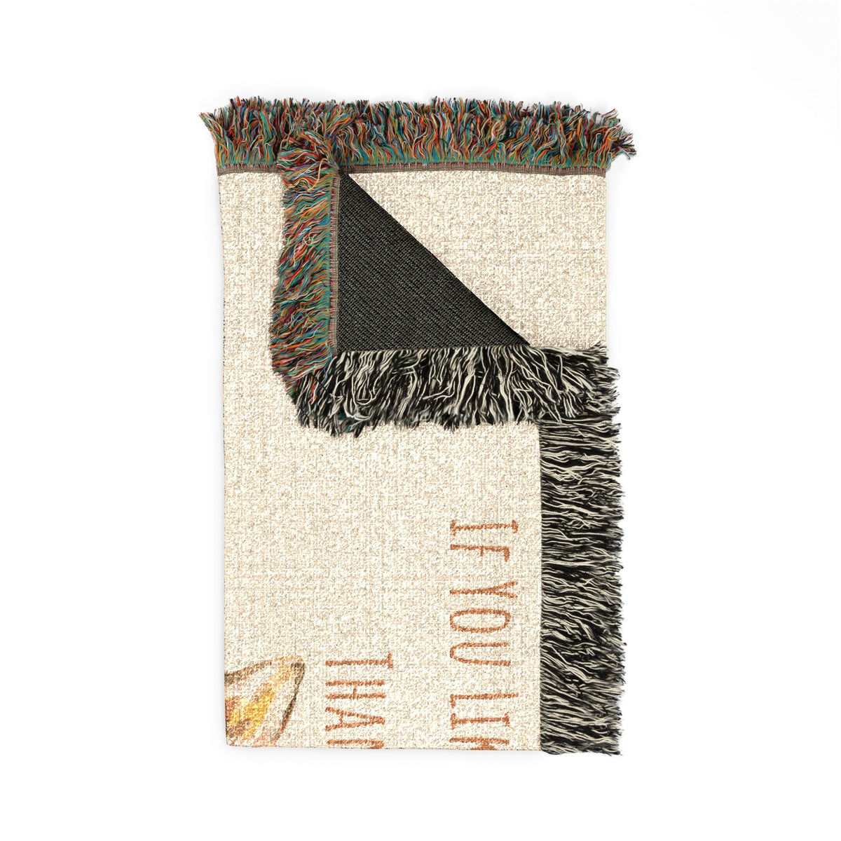 Fawn Woven Blanket — Cozy Deer Throw with 'If You Like Humans More Than Our Pets I Don't Trust You' Quote